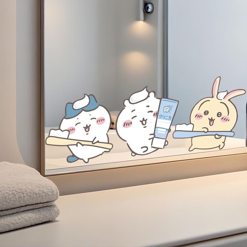 Home One Bathroom - 핫 치이카와 미러 스티커 강력 접착