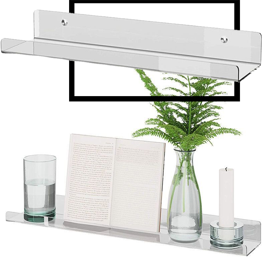 Zara Home Bathroom Accessories - 투명 아크릴 스토리지 랙 거실 벽