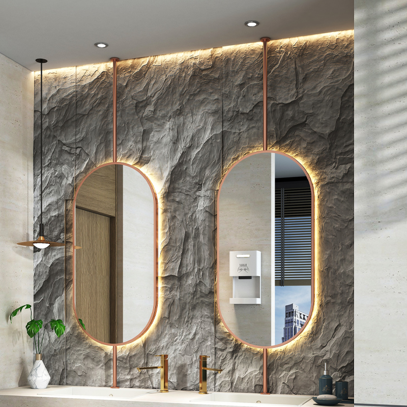 Home Bathroom Furniture - 사이즈 60x90cm 천장형 타원형 거울 모던