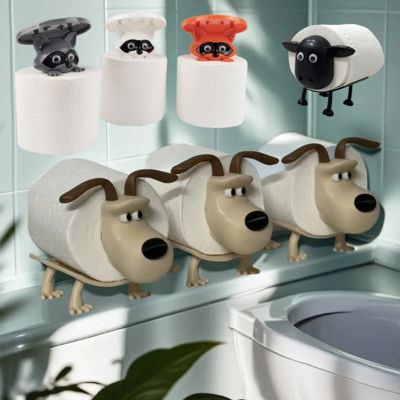 Zara Home Bathroom Accessories - 재미있는 강아지 너구리 양 화장지 홀더