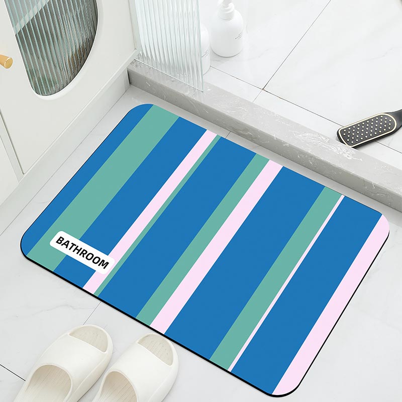 미끄럼 방지 목욕 매트, 줄무늬 별 로얄 블루 카펫,  - Zara Home Bathroom Accessories 리뷰 및 가격