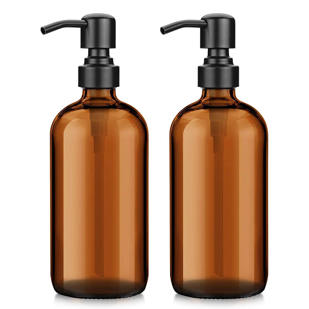 앰버 유리 비누 디스펜서(블랙 펌프 포함), 욕실용 액 - Zara Home Bathroom Accessories 리뷰 및 가격