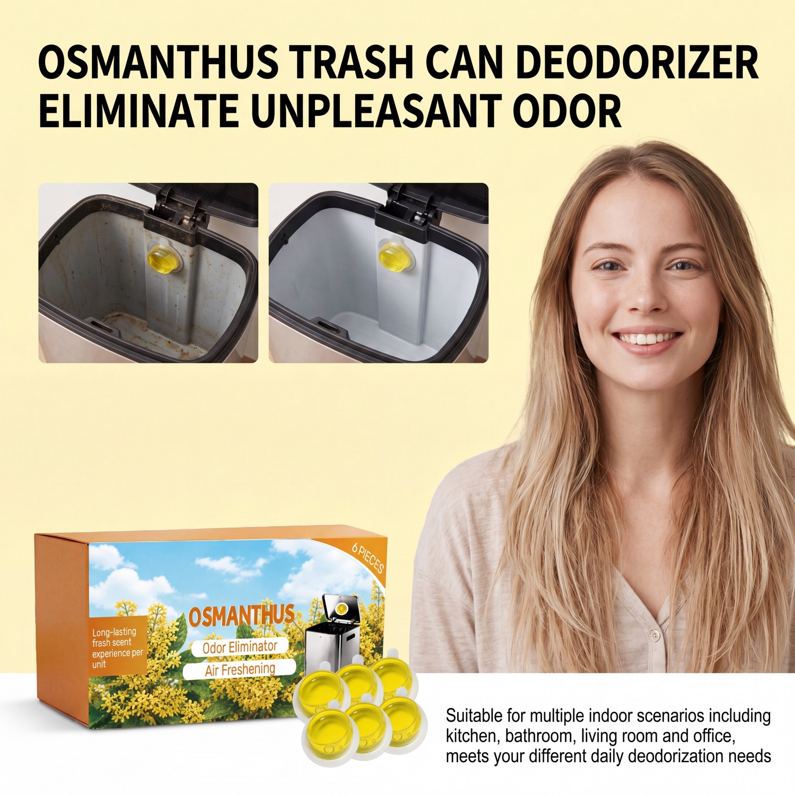 6x Osmanthus 쓰레기통 탈취제 불쾌한 냄새 제 - Home Bathroom Freshener 리뷰 및 가격