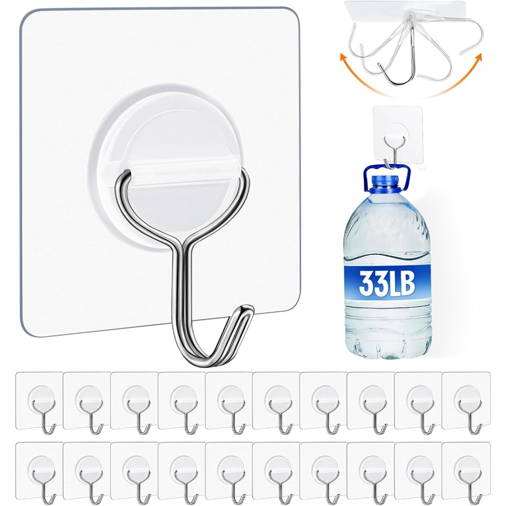 헤비 듀티 접착식 벽걸이 후크 33lb 방수 녹 방지  - Bathroom Home Improvement 리뷰 및 가격