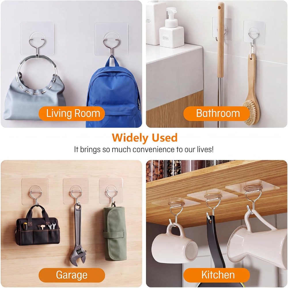 헤비 듀티 접착식 벽걸이 후크 33lb 방수 녹 방지  - Bathroom Home Improvement 리뷰 및 가격