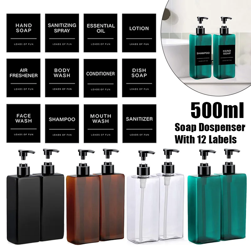 2PCS 500ml 리필 가능 사각형 비누 디스펜서 욕 - Zara Home Bathroom Accessories 리뷰 및 가격