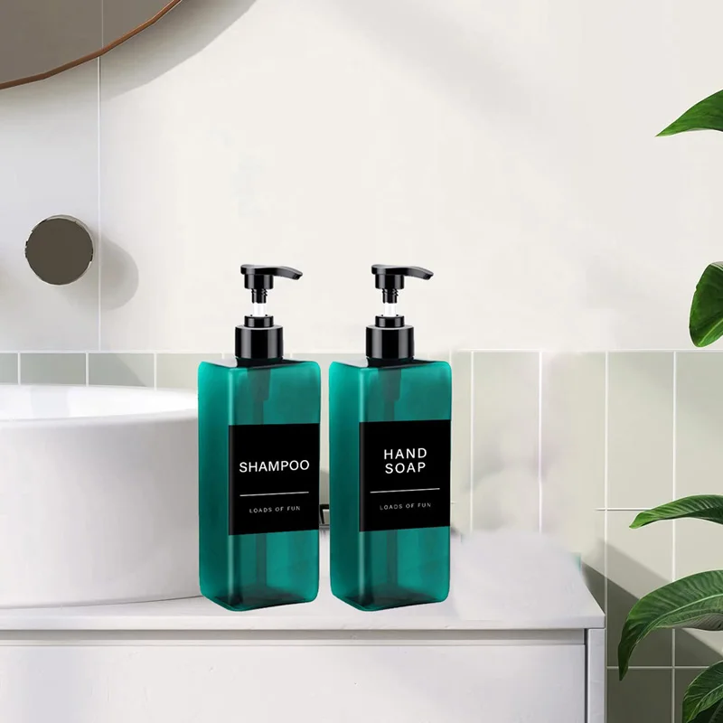 2PCS 500ml 리필 가능 사각형 비누 디스펜서 욕 - Zara Home Bathroom Accessories 리뷰 및 가격